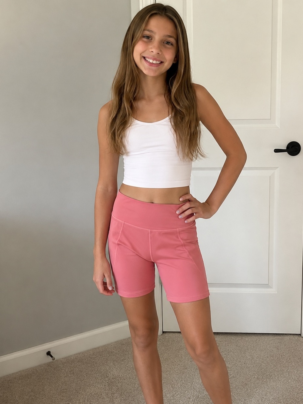 Old Navy Active High Rise Bike Short Pink